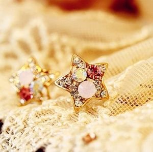 Colorful Dazzling Star Stud Earrings